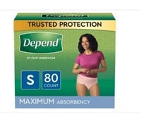 Depend Fresh Protection Adult underwear sz s 40ct