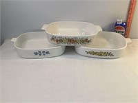 Assorted Corningware 10" Casserole Dishes