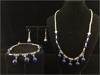 necklace and bracelet and earrings set