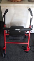 Drive 4 Wheeled Walker Red