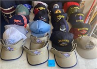 W - MIXED LOT OF HATS & VISORS (G240)