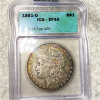 1891-O Morgan Silver Dollar ICG - EF40