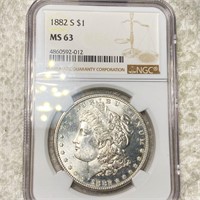 1882-S Morgan Silver Dollar NGC - MS63