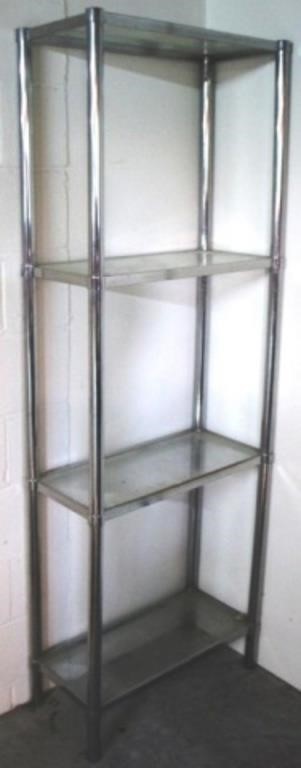 Metal with glass shelves