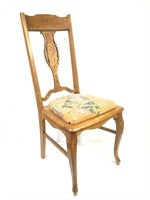 Birdseye Maple Veneer Chair Needlepoint Seat