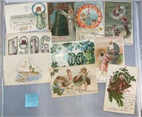 10 New Year’s Antique/Vintage Postcards Ephemera
