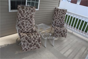 Metal Patio Chair Set
