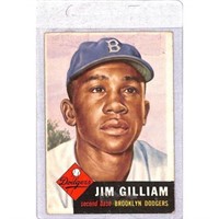 1953 Topps Jim Gilliam Rc Crease Free