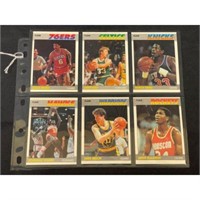 (6) Different 1987 Fleer Basketball Superstars