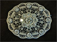 Edwardian Diamond & Platinum Brooch, Pendant