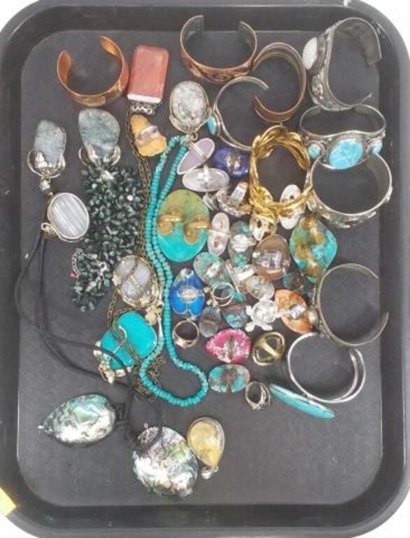 Assorted Fashion & Mineral Jewelry, Rings