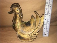 Antique brass Mandarin Chinese folk duck