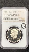 2007-S NGC PF69 Ultra Cameo Kennedy Clad Proof