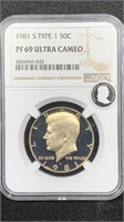 1981-S Type1 NGC PF69 Ultra Cameo Kennedy Proof