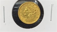 Gold: 1905 $2.50 Liberty Head Gold Coin, better
