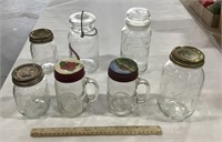Lot of glass jars