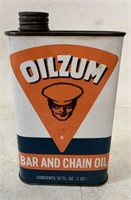 Oilzum bar and chain oil qt. can