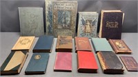 15pc 1800s Vtg Books Various Titles