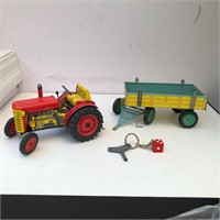TIN WIND-UP TRACTOR WITH GEARS & BRAKE 2011