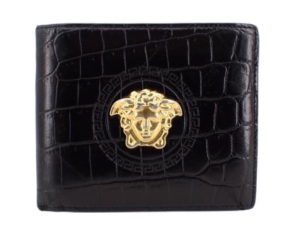 Medusa Croc Embossed Wallet