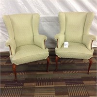 2 wingback chairs