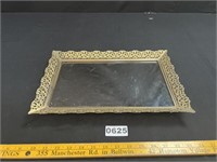 Vintage Ornate Mirrored Vanity Tray
