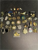 Variety of Brooches and Pins