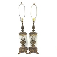 (2) Hollywood Regency Style Table Lamps
