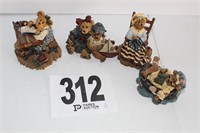 (4) Boyd's Bears & Friends Figurines (U236)