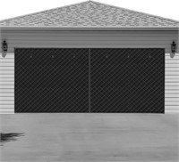 Insulated Garage Door Curtain 16*7FT Black