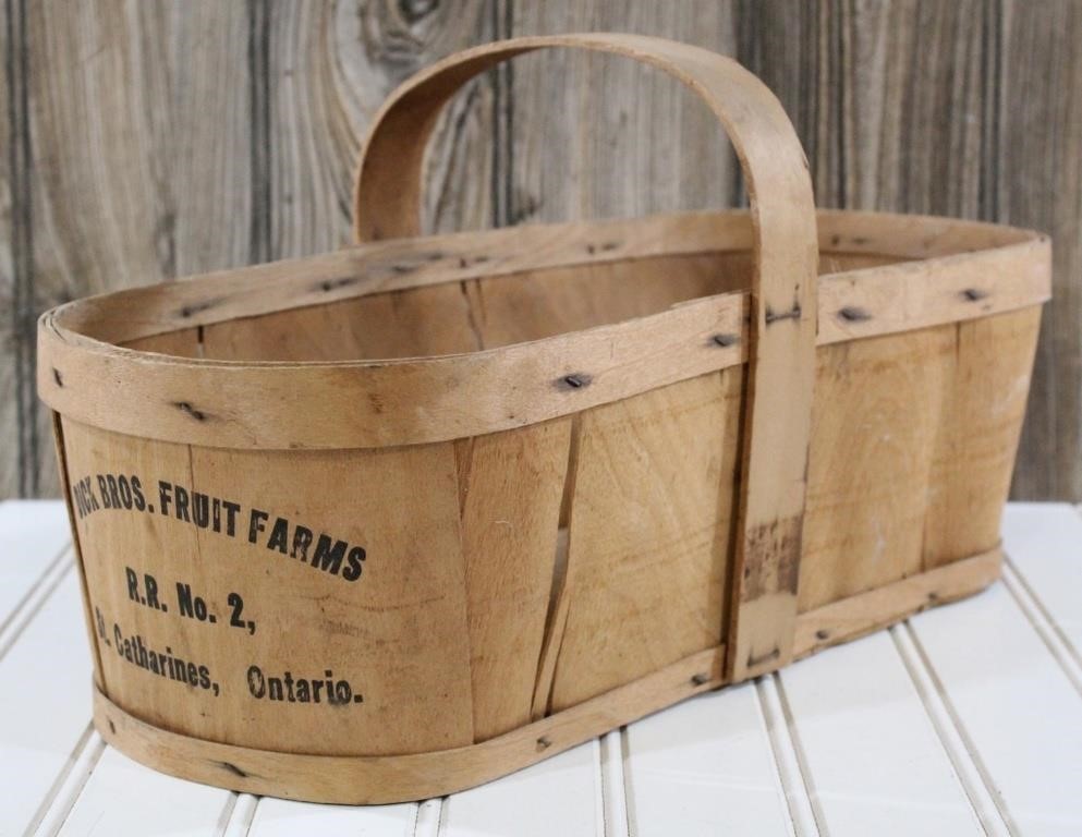 Vintage Wooden Fruit Basket