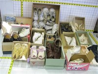 Large Lot of Baby Shoes - Some New, Original Boxes