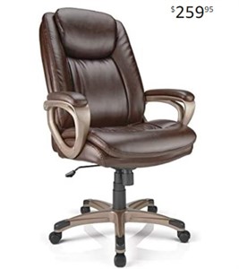 *Realspace Tresswell Leather High-Back Chair