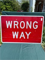 Wrong Way Sign - No Shipping