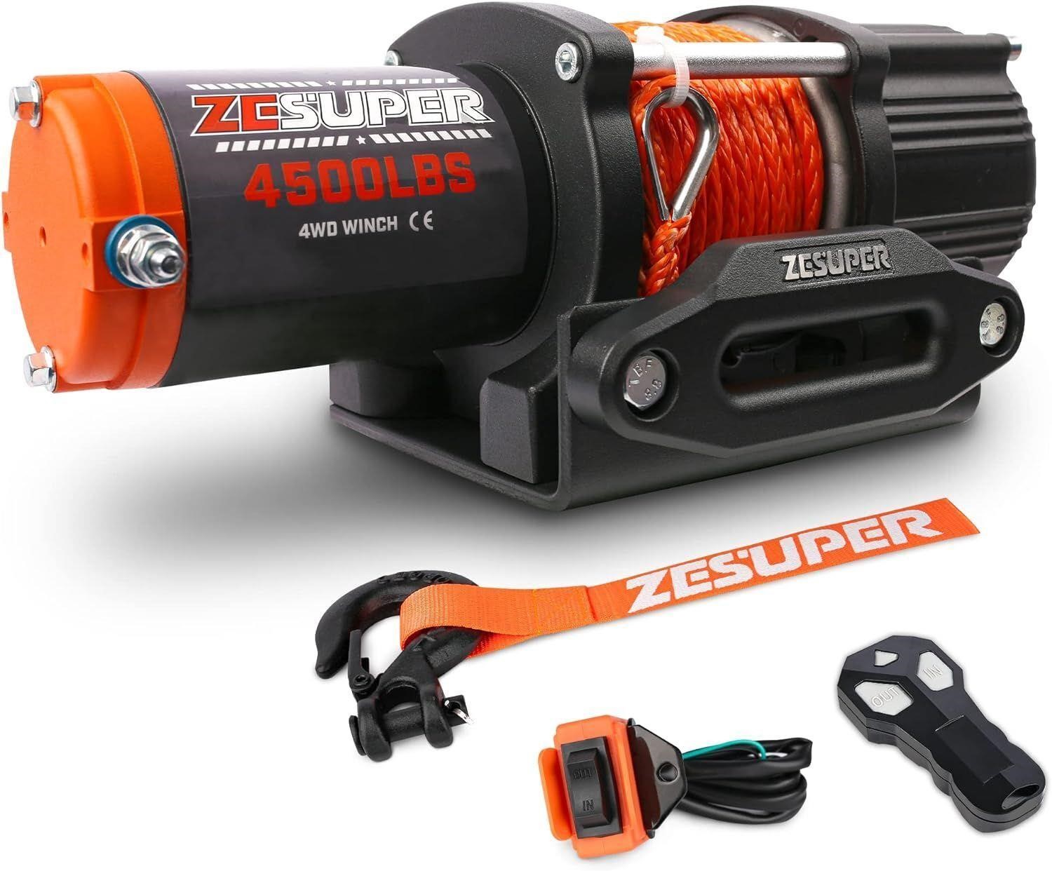 ZESUPER 4500 lb Winch with Wireless Remote