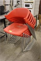 6 Poly Stack Chairs