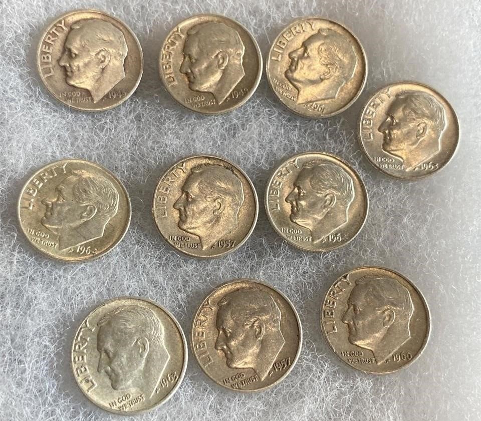 10 Roosevelt Dimes