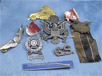 Lot Miscellaneous Vintage Pins & Badges As Shown