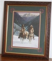 Western Framed Cowboy Print