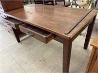 Wooden Table w/ Drawers 60 x 34 x 30.5 inches