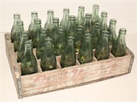 Wooden Soda Crate wCoca-Cola /Bottles
