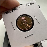 1962 PROOF MEMORIAL PENNY CENT TONED