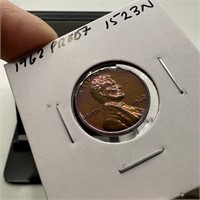 1962 PROOF MEMORIAL PENNY CENT TONED