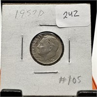 1957-D ROOSEVELT SILVER DIME