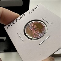 1962 PROOF MEMORIAL PENNY CENT TONED