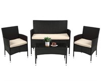 FDW Patio Furniture Set 4 Pieces Outdoor Rattan Ch