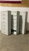 (qty - 3) 6 Drawer Lateral Filing Cabinets-