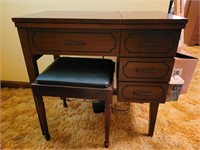 Sewing Table, Accessories, & Stool