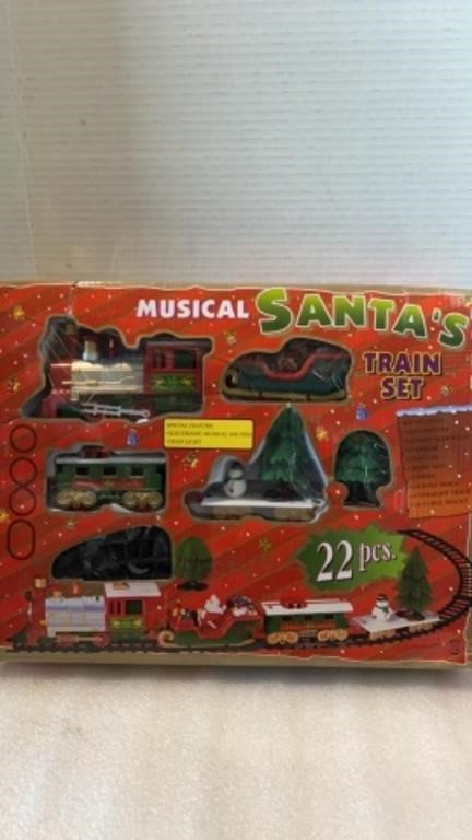 Musical Santa train set box slightly crushed