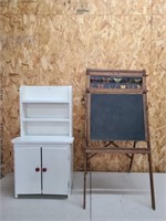 Litho Plate Blackboard & Children's Cabinet